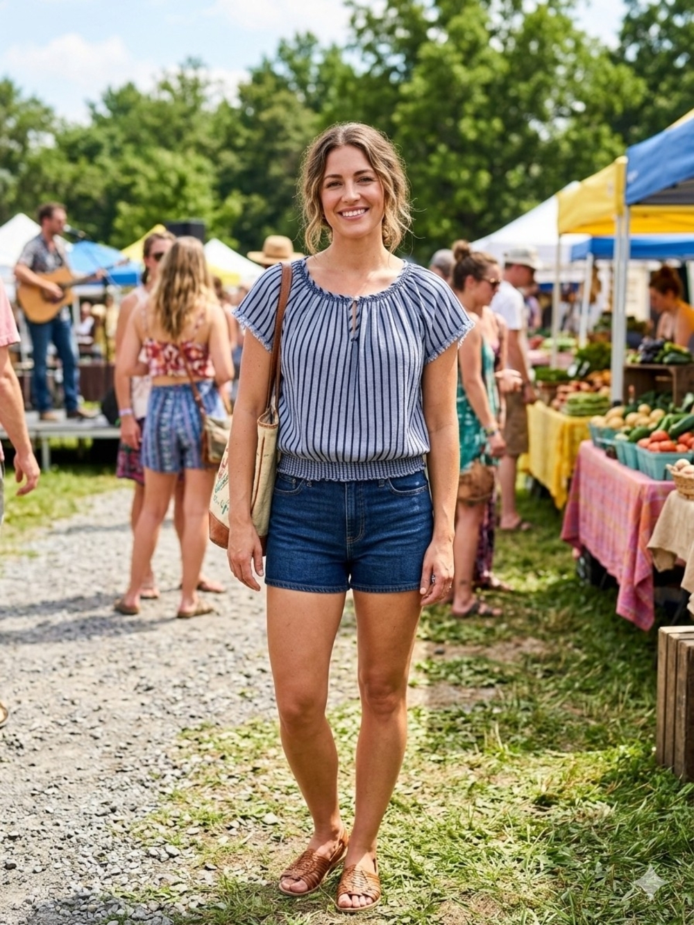 Carve Designs Lilly Top in Navy Stripe - Picture 12 of 12